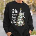 Oh What Fun It Is To Read Librarian Christmas Book Lover Sweatshirt Gifts for Him