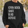 Open Book Sniff Read Repeat T-Shirt Sweatshirt Gifts for Him Open Book Sniff Read Repeat T-Shirt Sweatshirt Gifts for Him