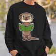 Otter Book Reading Bookaholics Sea Otter Lover Sweatshirt Gifts for Him Otter Book Reading Bookaholics Sea Otter Lover Sweatshirt Gifts for Him