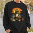 Outdoors Alligator Reading Book Sweatshirt Gifts for Him