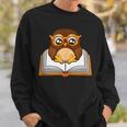 Owl Book Literature Book Reading Sweatshirt Gifts for Him Owl Book Literature Book Reading Sweatshirt Gifts for Him