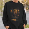 Owl Library Books Wisdom Reading Vintage Scholar Sweatshirt Gifts for Him