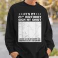 Party It's My 21st Birthday Sign My Shirt Guestbook Sweatshirt Gifts for Him Party It's My 21st Birthday Sign My Shirt Guestbook Sweatshirt Gifts for Him