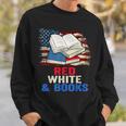 Patriotic Book Reader 4th Of July Bookworm American Flag For Women Kids Men Sweatshirt Gifts for Him