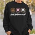 Peace Love Read Leopard Print Women Girls Kids Book Reading Sweatshirt Gifts for Him Peace Love Read Leopard Print Women Girls Kids Book Reading Sweatshirt Gifts for Him