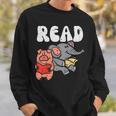 Pig Elephant Reading Cute Book Lover Bookworm Boys Girls Kid Sweatshirt Gifts for Him Pig Elephant Reading Cute Book Lover Bookworm Boys Girls Kid Sweatshirt Gifts for Him