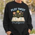Plot Twist I'm Pregnant Literary Pregnancy Announcement Book Sweatshirt Gifts for Him Plot Twist I'm Pregnant Literary Pregnancy Announcement Book Sweatshirt Gifts for Him