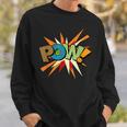 POW Colorful Comic Book Pop Art Fun Superhero Sweatshirt Gifts for Him