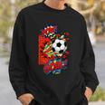 Pow Goal Comic Book Pop Art Brick Wall Smash Soccer Sweatshirt Gifts for Him