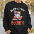 Purr-Fectly Bookish Cats And Books Sweatshirt Gifts for Him Purr-Fectly Bookish Cats And Books Sweatshirt Gifts for Him