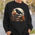 Raven Reading Book Occult Crow Sweatshirt Gifts for Him Raven Reading Book Occult Crow Sweatshirt Gifts for Him
