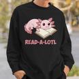 Read-A-Lotl Axolotl Books Reader Sweatshirt Gifts for Him