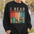 I Read Banned Books Reader Bookworm Sweatshirt Gifts for Him
