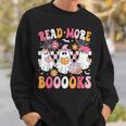 Read More Books Ghosts Reading Book Teacher Halloween Sweatshirt Gifts for Him