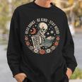 Read Books Be Kind Stay Weird Skull Bookish Boho Cute Sweatshirt Gifts for Him