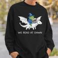 We Read At Dawn Bookish Frog Wizard Reading Sweatshirt Gifts for Him We Read At Dawn Bookish Frog Wizard Reading Sweatshirt Gifts for Him