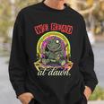 We Read At Dawn Frog Grimoire Book Sweatshirt Gifts for Him