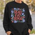Read Eat Repeat Book Club Readers Book Lovers Sweatshirt Gifts for Him Read Eat Repeat Book Club Readers Book Lovers Sweatshirt Gifts for Him