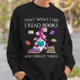 That What I Do I Read And I Forget Things Gnomes Read Book Sweatshirt Gifts for Him