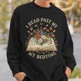 I Read Past My Bedtime Floral Book Lover Bookworm Sweatshirt Gifts for Him