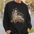 Read In Peace Skeleton Reading Book Halloween Bookish Sweatshirt Gifts for Him