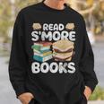 Read S'More Books Camping Reading Bookworm Book Lover Grunge Sweatshirt Gifts for Him