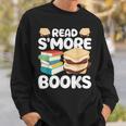Read S'More Books Camping Reading Bookworm Book Lover Sweatshirt Gifts for Him