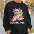 Readalotl a Kawaii Axolotl Reading a Book As Readsalotl Sweatshirt Gifts for Him Readalotl a Kawaii Axolotl Reading a Book As Readsalotl Sweatshirt Gifts for Him