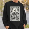 The Reader Skeleton Book Lover Tarot Card Reading Book Sweatshirt Gifts for Him