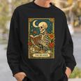 The Reader Skeleton Reading Books Tarot Card Dark Academia Sweatshirt Gifts for Him
