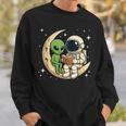 Reading Astronaut & Alien Reading Bookworm Reader Sweatshirt Gifts for Him