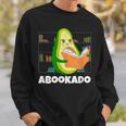 Reading Avocado Book School Librarian Abookado Sweatshirt Gifts for Him
