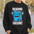 Reading Is Awesome Book Nerd Librarian Sweatshirt Gifts for Him
