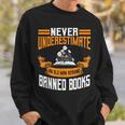 Reading Banned Books Old Man Saying Reader Book Bans Men Sweatshirt Gifts for Him