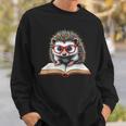 Reading Book Hedgehog Sweatshirt Gifts for Him