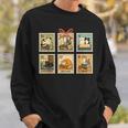 Reading Book Lover Bookish Cat Mom Cat Reading Books Stamps Sweatshirt Gifts for Him