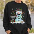Reading Make You Bright Reader Book Lover Bookworm Christmas Sweatshirt Gifts for Him