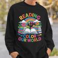Reading Colors Our World Rainbow Books Kids Sweatshirt Gifts for Him Reading Colors Our World Rainbow Books Kids Sweatshirt Gifts for Him