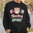 Reading Is My Favorite Sport Cute Owl Book Lover Sweatshirt Gifts for Him