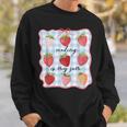 Reading Is My Jam Preppy Stawberry Bookworm Book Lover Nerd Sweatshirt Gifts for Him