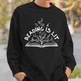 Reading Is Lit Book Lover Reading Teacher Men Women Kids Sweatshirt Gifts for Him Reading Is Lit Book Lover Reading Teacher Men Women Kids Sweatshirt Gifts for Him