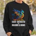 Reading Lover Easily Distracted By Dragons And Books Dragon Sweatshirt Gifts for Him