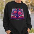 Reading Lover Librarian Book Lovers Flowers English Roses Sweatshirt Gifts for Him