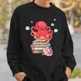 Reading Octopus Tea Coffee And Books Lover Sweatshirt Gifts for Him