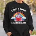 Reading Unicorn Take A Look It's In A Book Retro Rainbow Sweatshirt Gifts for Him Reading Unicorn Take A Look It's In A Book Retro Rainbow Sweatshirt Gifts for Him