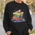 Reading Watercolor Books Love Books Girls Sweatshirt Gifts for Him