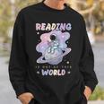 Reading Is Out Of This World Astronaut Space Book Lover Sweatshirt Gifts for Him