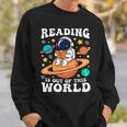 Reading Is Out Of This World Space Books Lover Kids Sweatshirt Gifts for Him