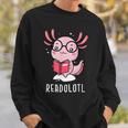 Readolotl Cute Axolotl Book Lover Sweatshirt Gifts for Him