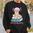 Readolotl Cute Read Axolotl Book Lover Librarian Bookworm Sweatshirt Gifts for Him